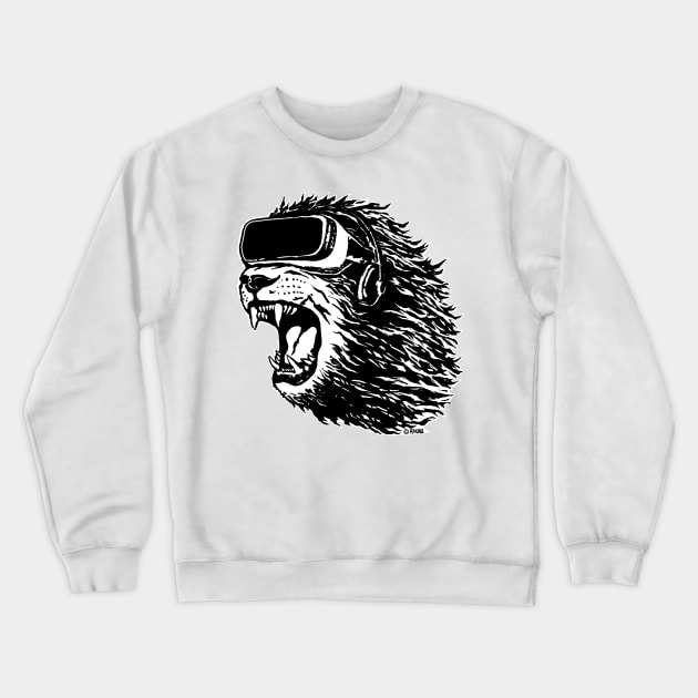 VR Lion Crewneck Sweatshirt by NewSignCreation